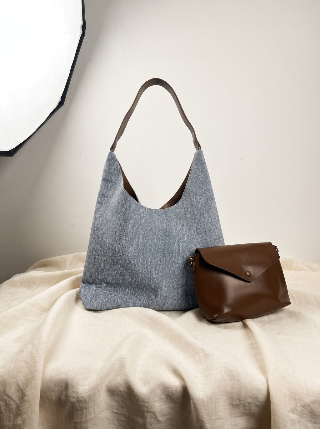Double Denim — 2-Piece Bag Set