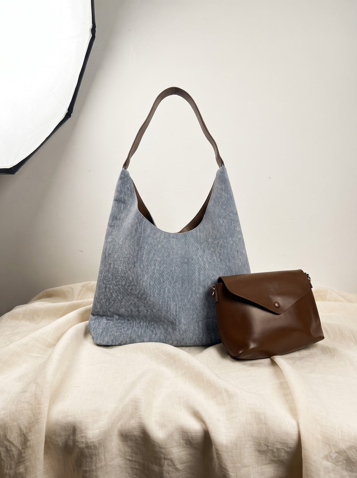 Double Denim — 2-Piece Bag Set