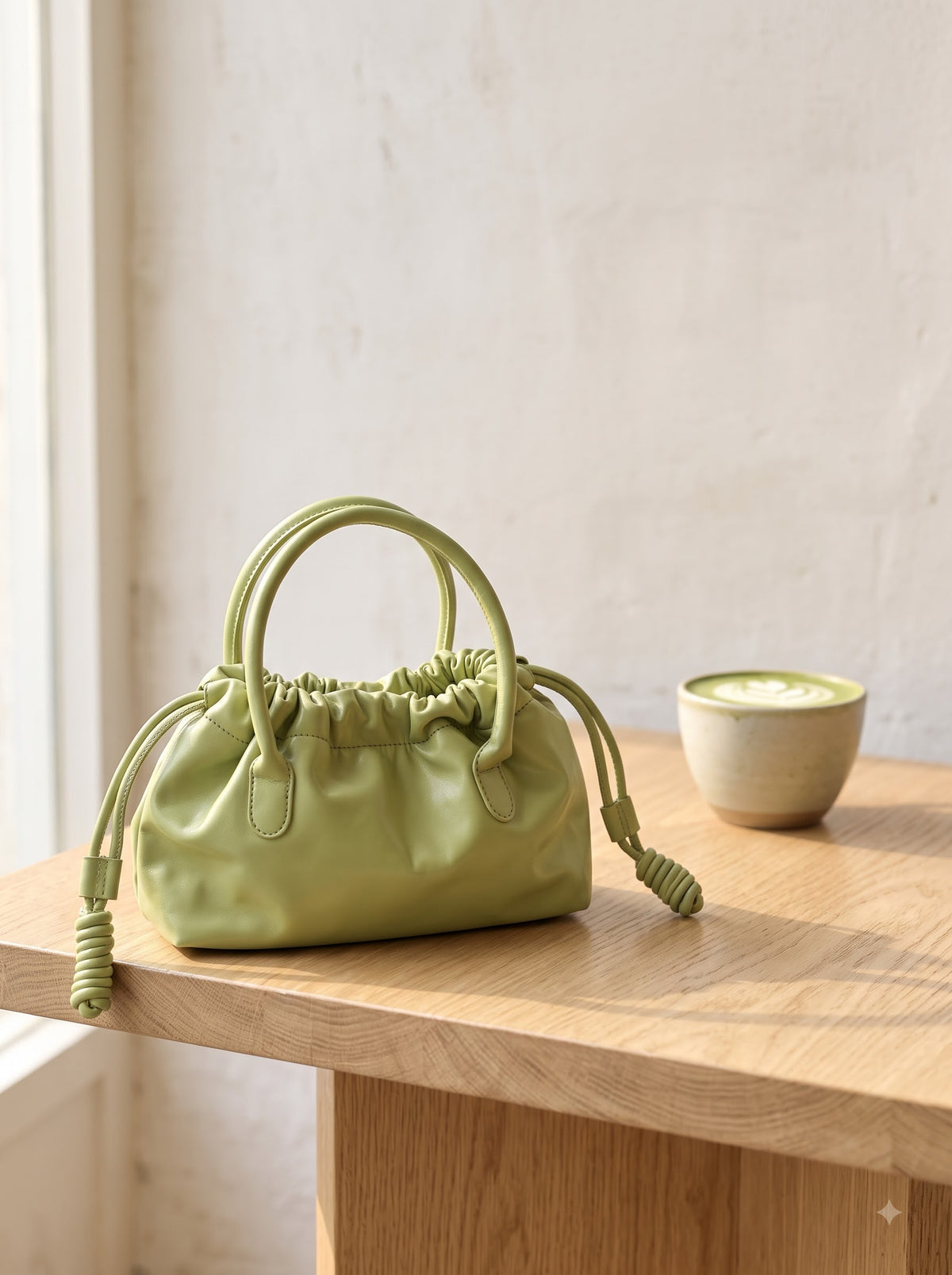 MOCHI — Ruched Drawstring Handbag