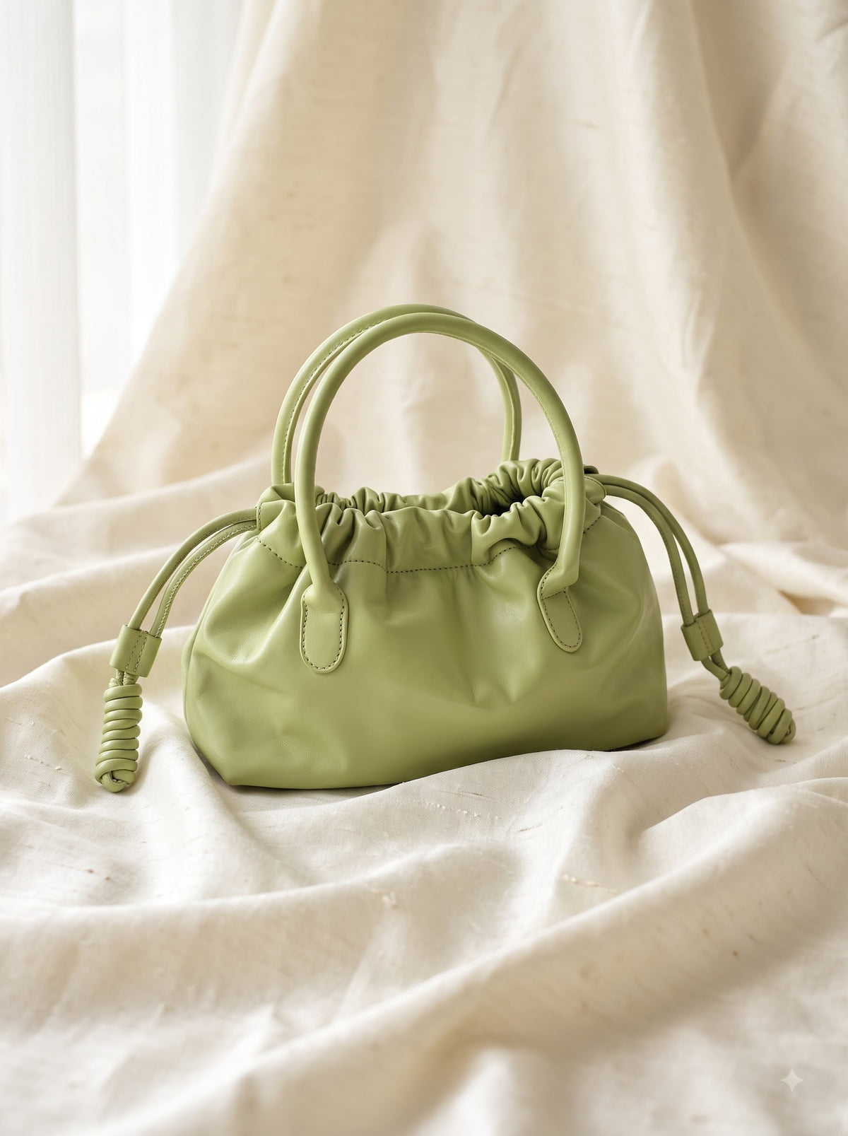 MOCHI — Ruched Drawstring Handbag