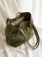 Martini — Olive Suede Tote