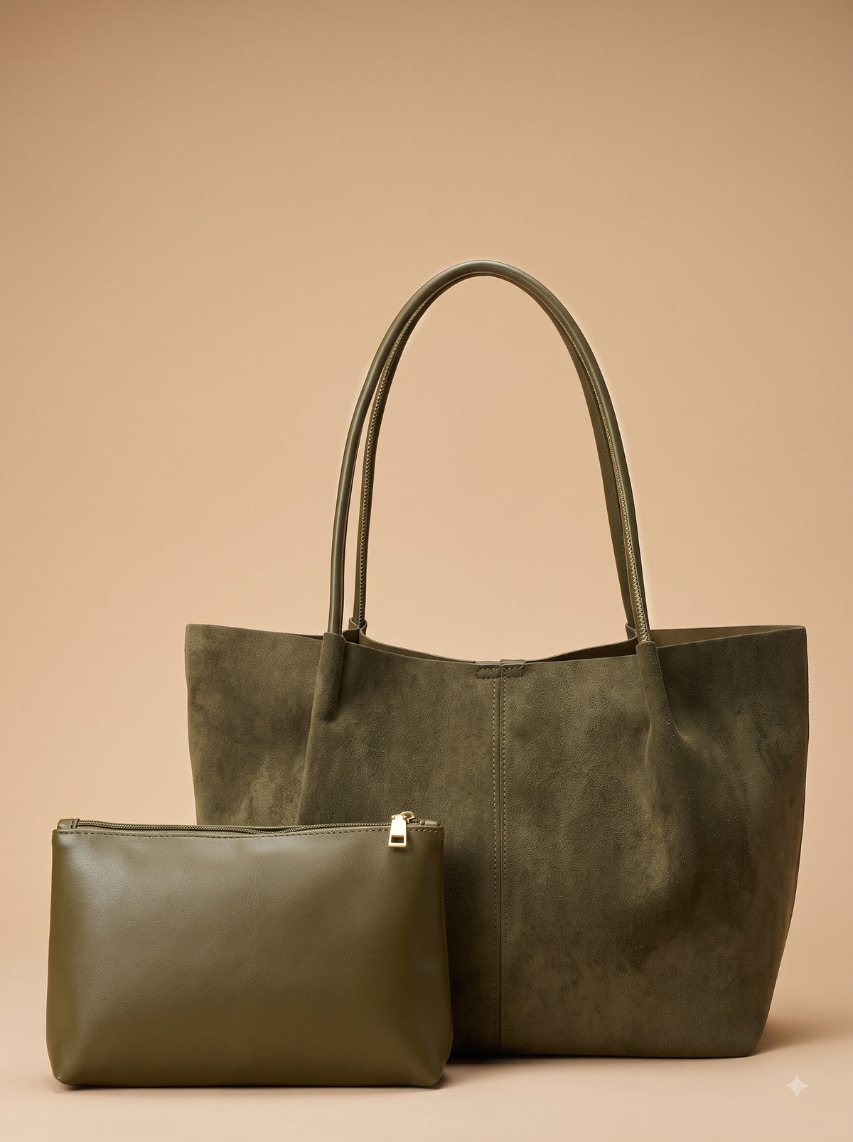 Martini — Olive Suede Tote