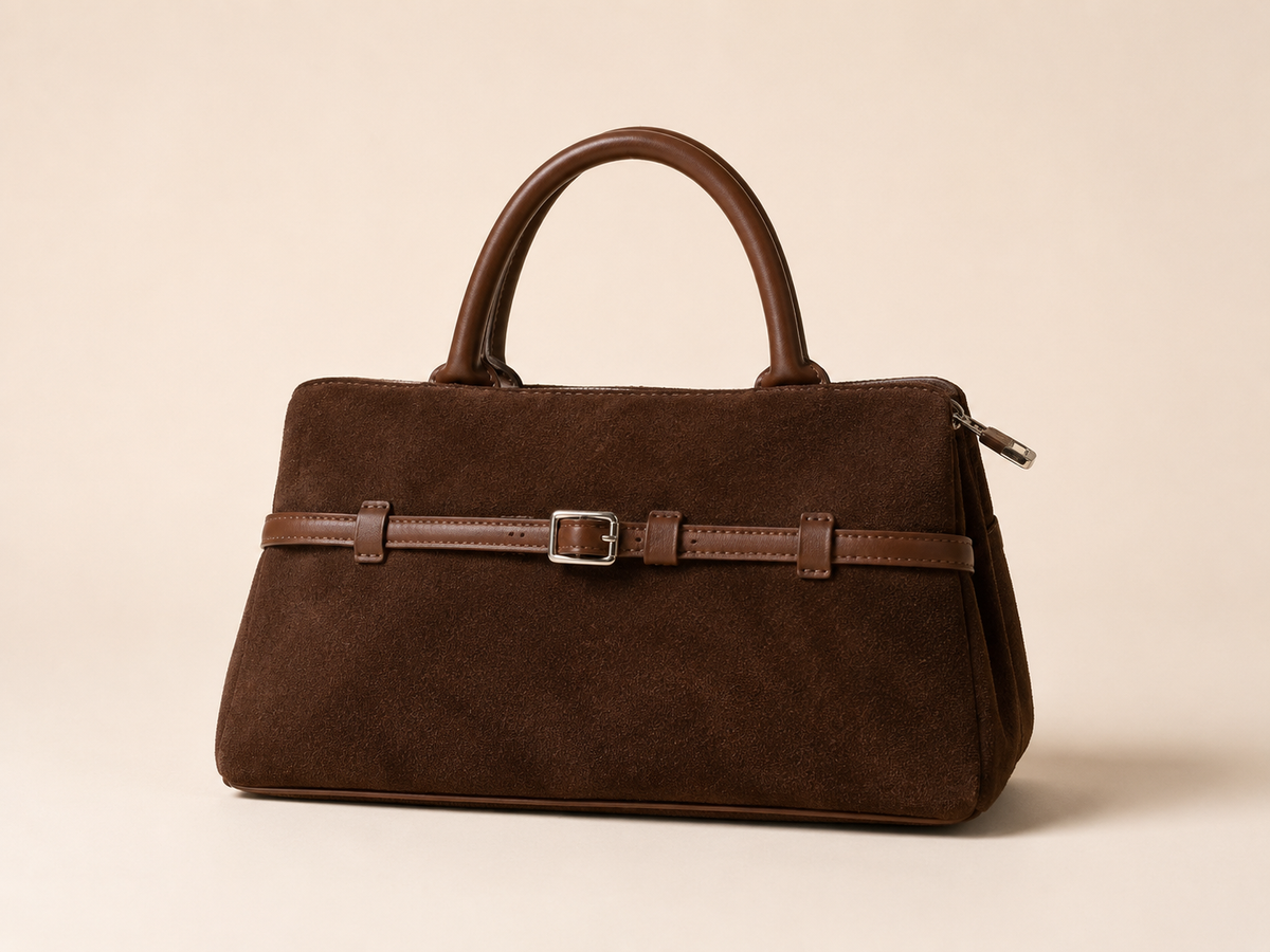 Toffee — Suede Shoulder Bag